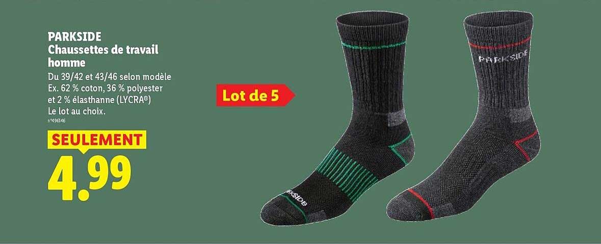 PARKSIDE Chaussettes de travail homme