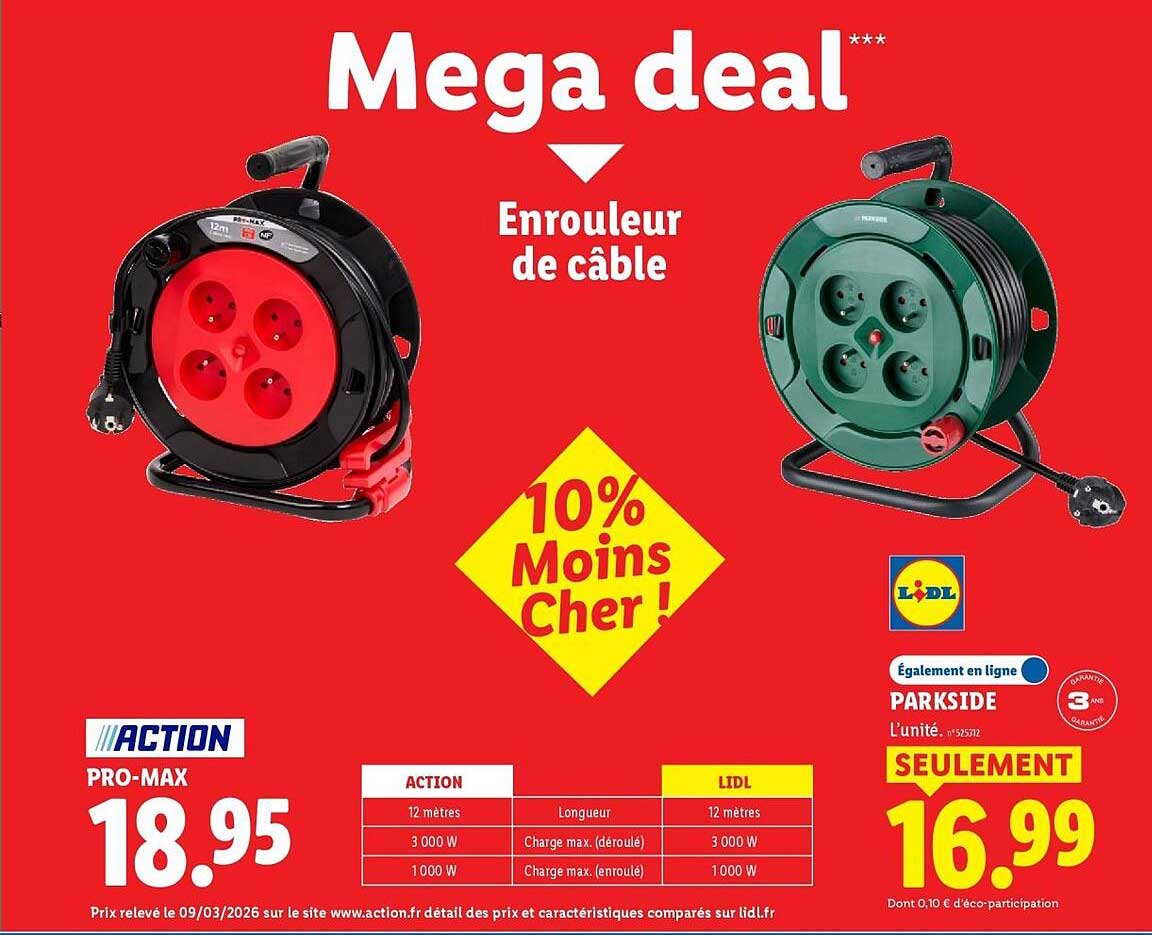 Parkside Enrouleur de câble