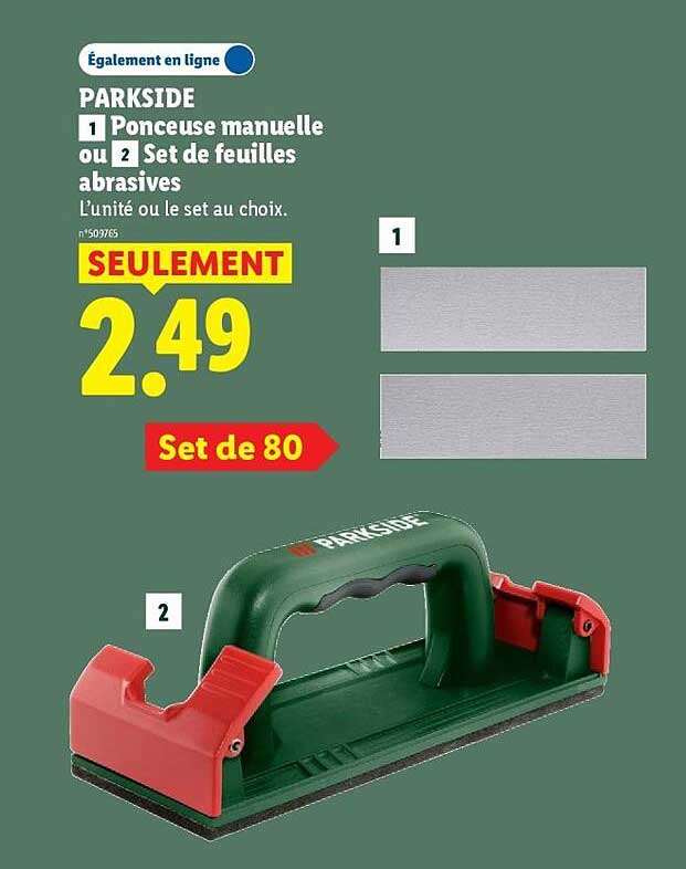 PARKSIDE Ponceuse manuelle