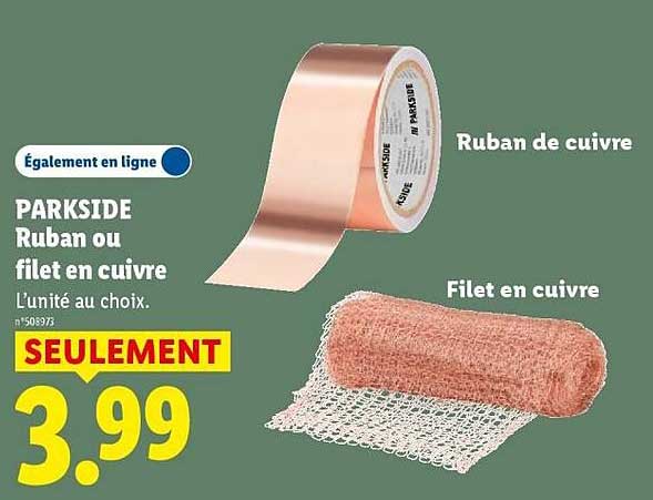 PARKSIDE Ruban ou filet en cuivre