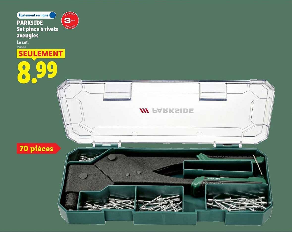 PARKSIDE Set pince à rivets aveugles