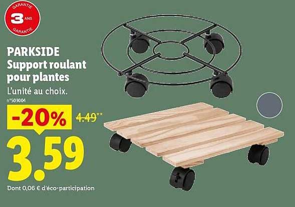 PARKSIDE Support roulant pour plantes