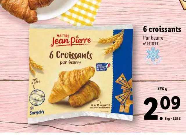 6 croissants maître jean pierre