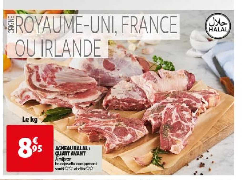 agneau halal : quart avant