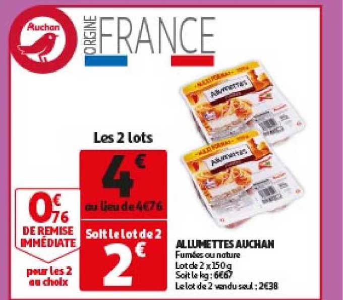 Allumettes Auchan