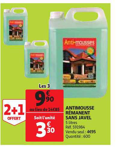 antimousse rémanent sans javel