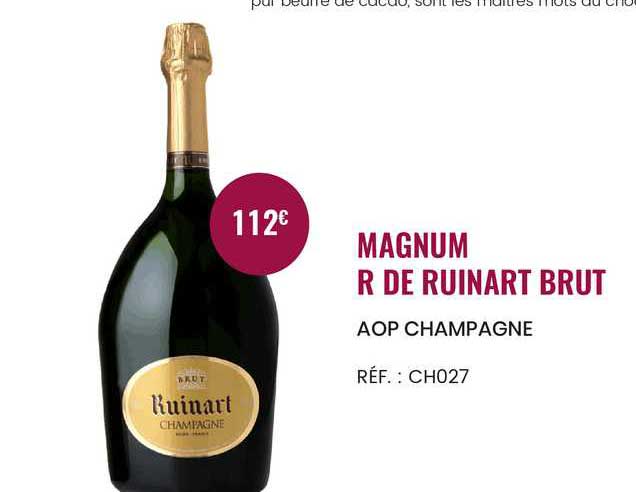 aop champagne magnum r de ruinart brut