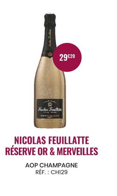 aop champagne nicolas feuillatte réserve or & merveilles