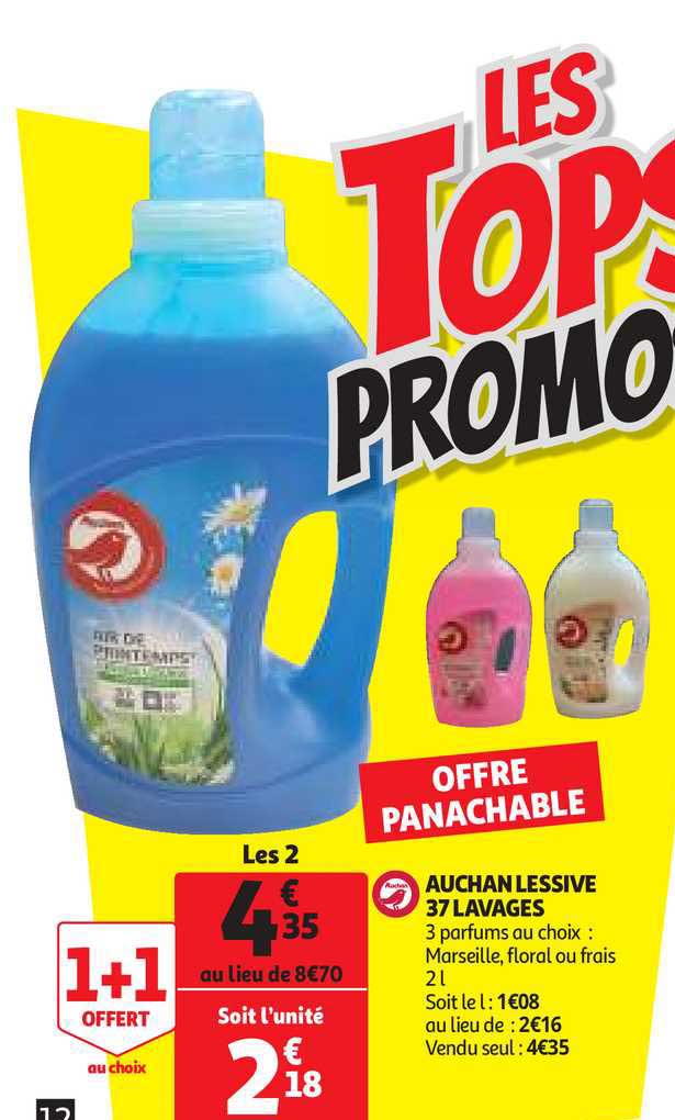 auchan lessive 37 lavages