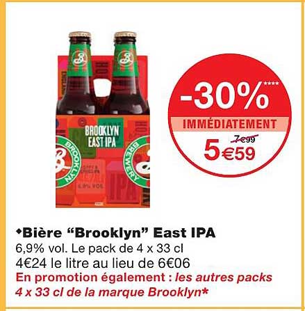 bière "brooklyn" east ip