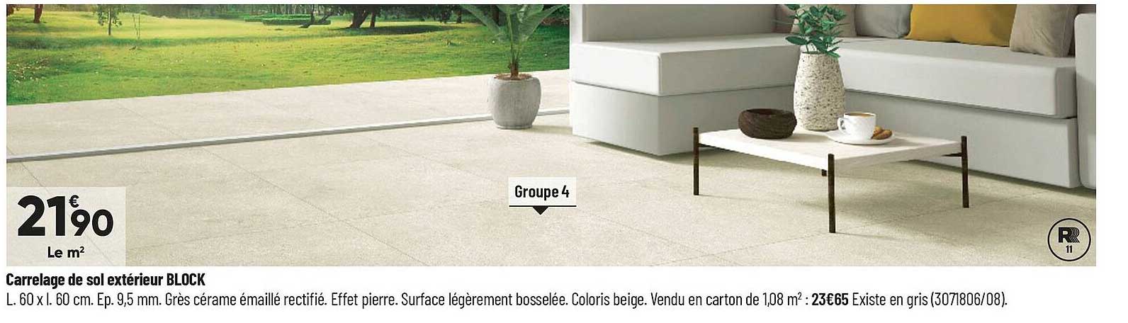 carrelage de sol extérieur block