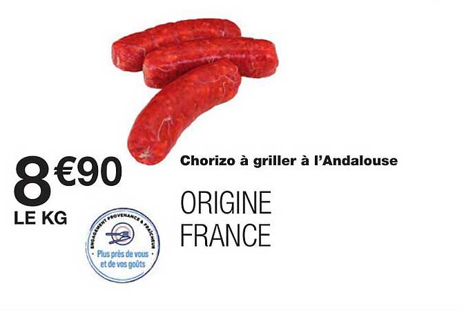 chorizo à griller à l'andalouse