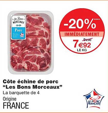 côte échine de porc "les bons morceaux"