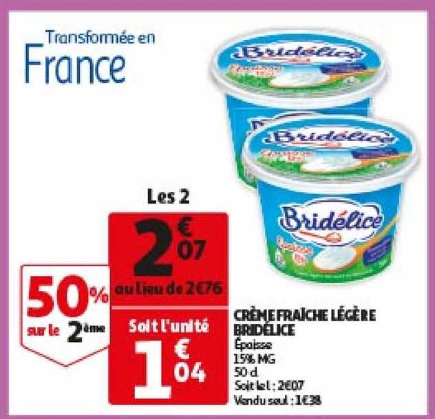Crème Fraîche Légère Bridélice