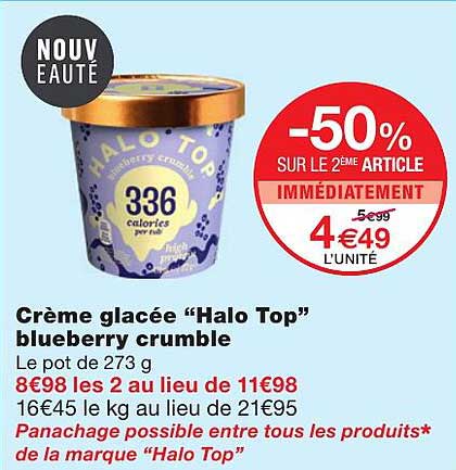 Crème Glacée "halo Top" Blueberry Crumble