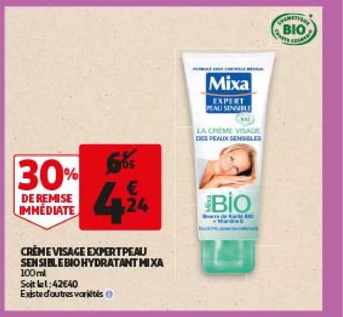 Crème Visage Expert Peau Sensible Bio Hydratant Mixa