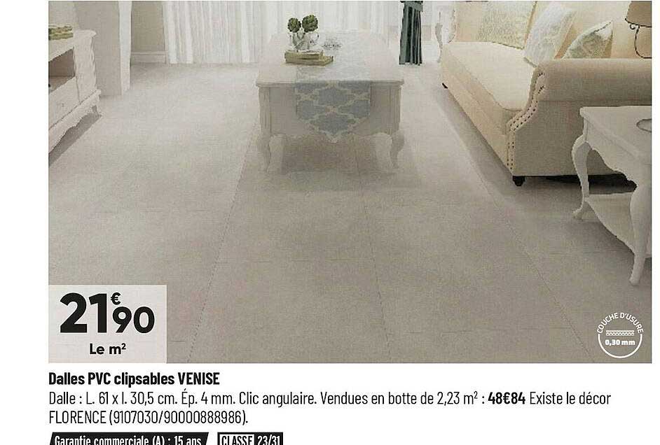 dalles pvc clipsables venise