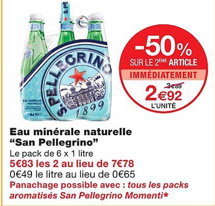 eau minérale naturelle "san pellergrino"
