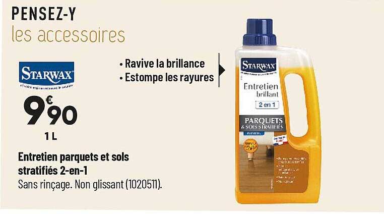 entretien parquets et sols stratifiés 2-en-1 starwax