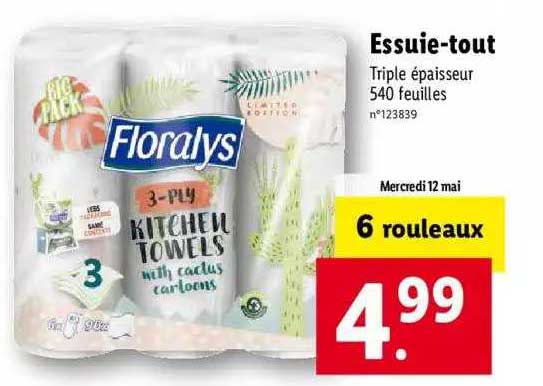 essuie-tout floralys