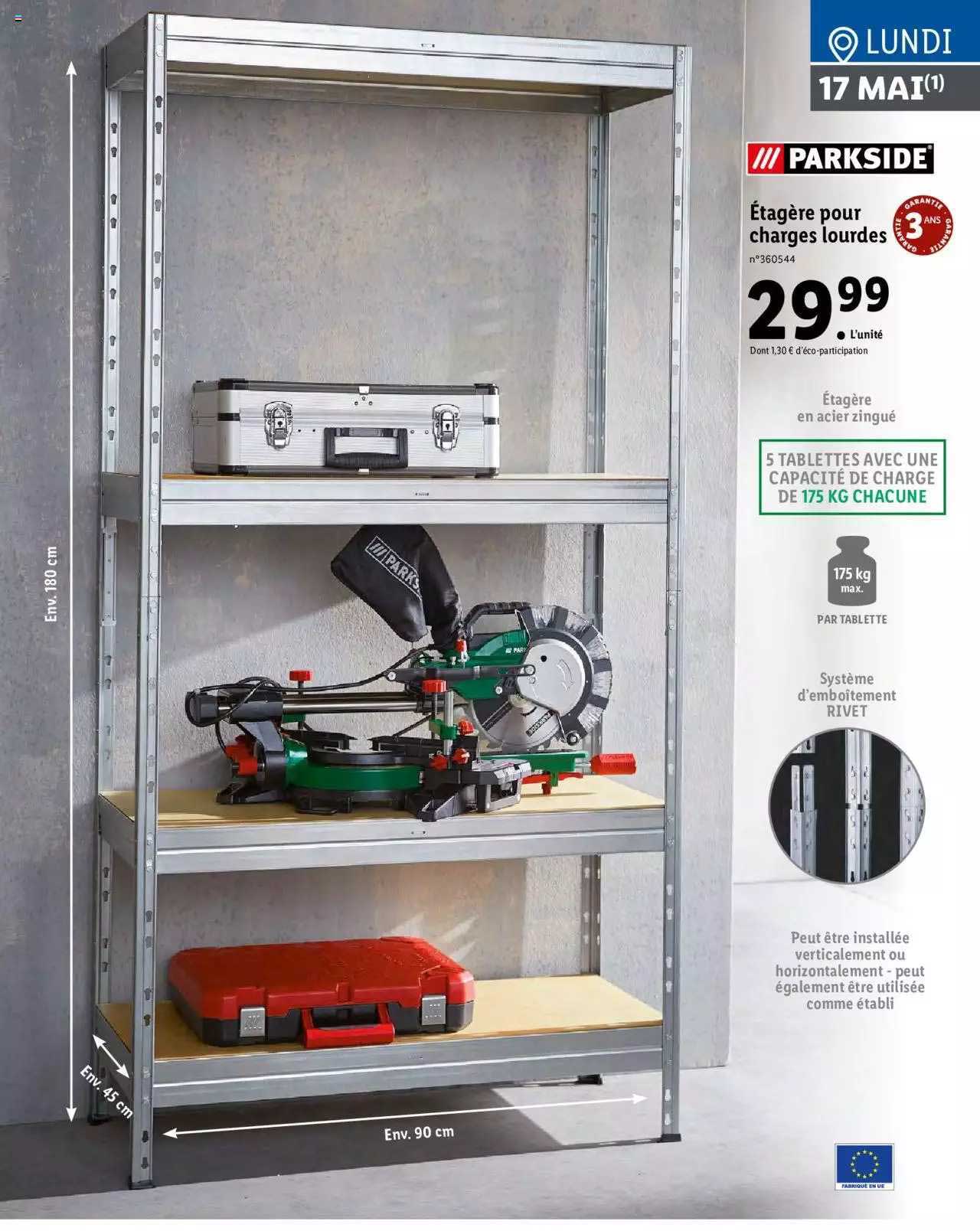 étagère pour charges lourdes parkside