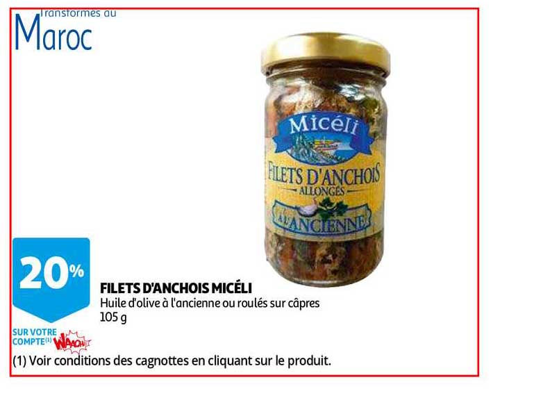 filets d'anchois micéli
