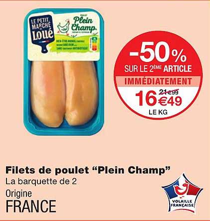 filets de poulet "plein champ"