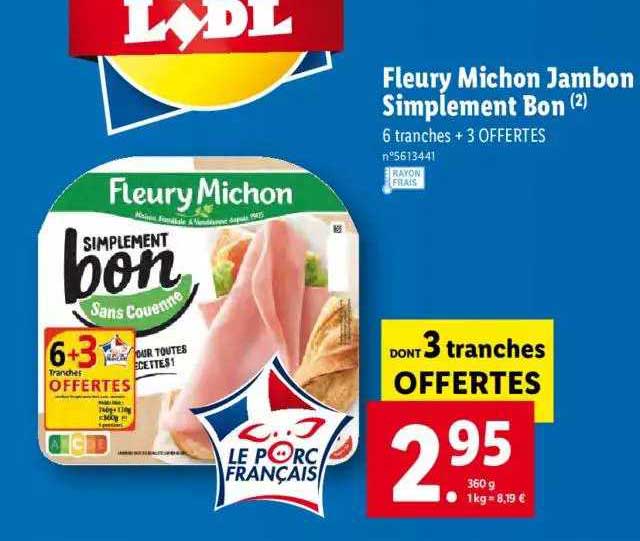 fleury michon jambon simplement bon