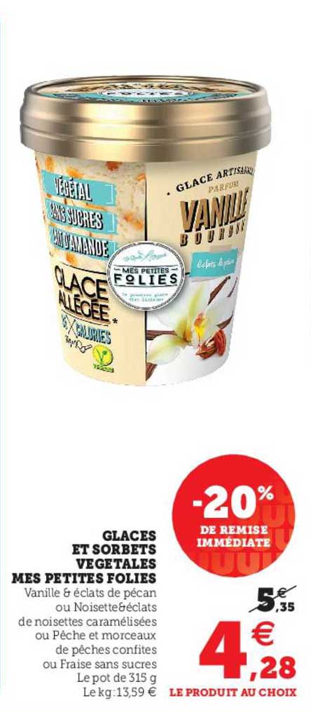 glaces et sorbets végétales mes petites folies