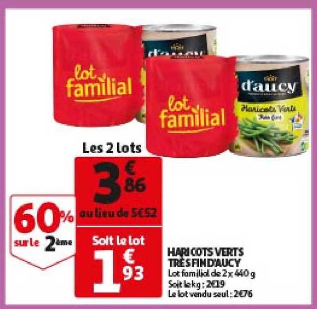 haricots verts très fin d'aucy