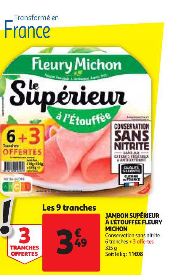 jambon supérieur à l'étouffée fleury michon