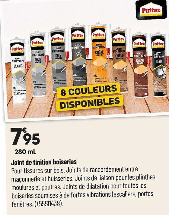 joint de finition boiseries pattex