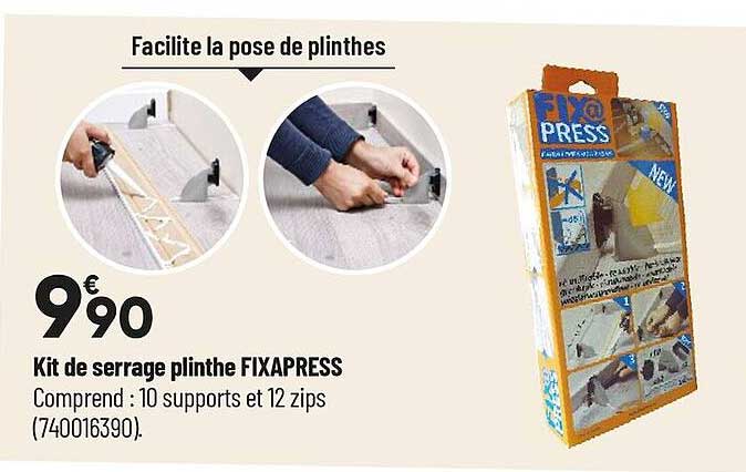 kit de serrage plinthe fixapress