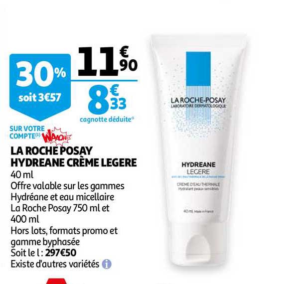 la roche posay hydreane crème légère