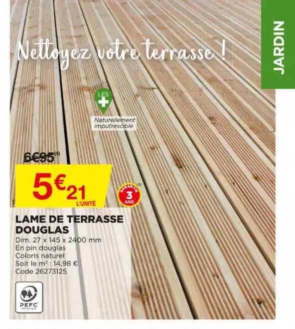 lame de terrasse douglas