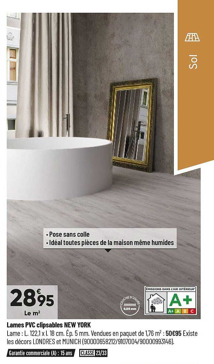 lames pvc clipsables new york