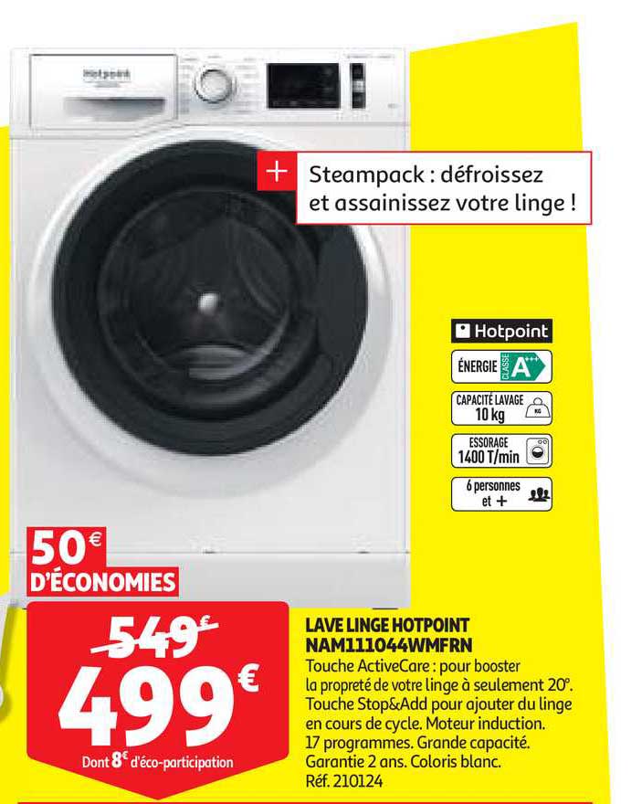 lave linge hotpoint nam111044wfrn