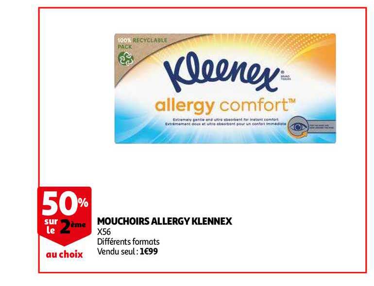 mouchoirs allergy klennex