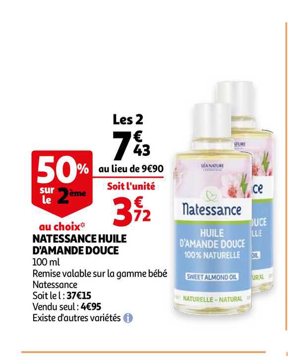 natessance huile d'amande douce