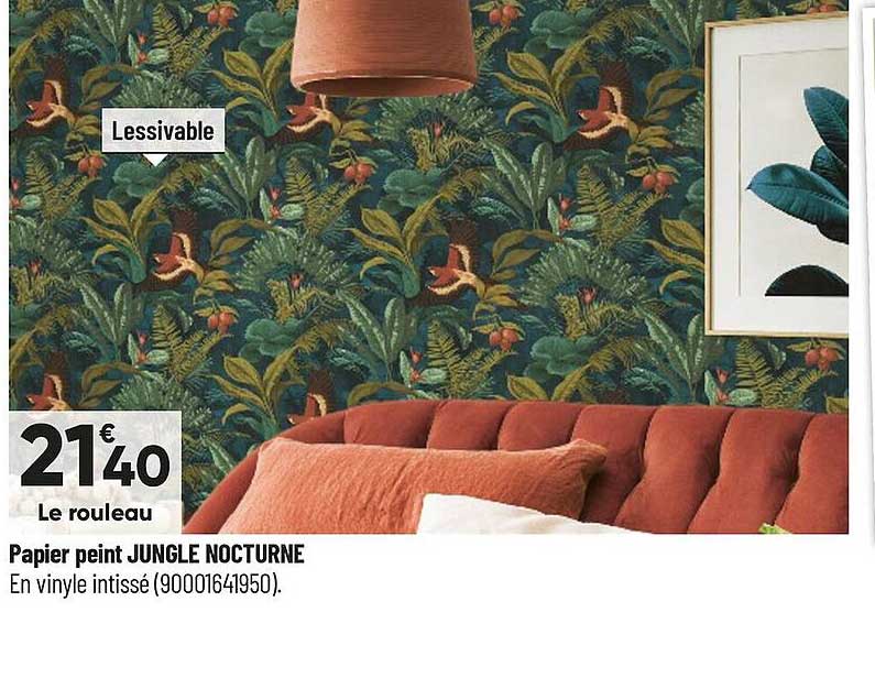 papier peint jungle nocturne