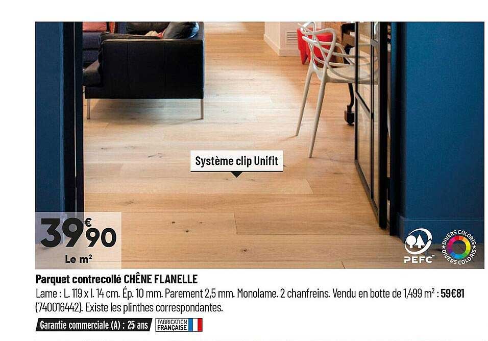 Parquet Contrecollé Chêne Flanelle