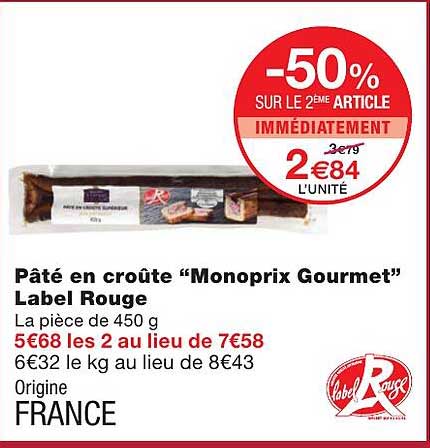 Pâté En Croûte "monoprix Gourmet" Label Rouge