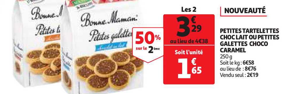 petites tartelettes choc lait ou petites galettes choco caramel