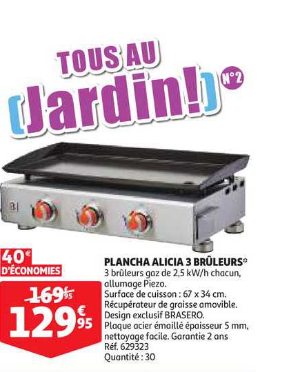plancha alicia 3 brûleurs
