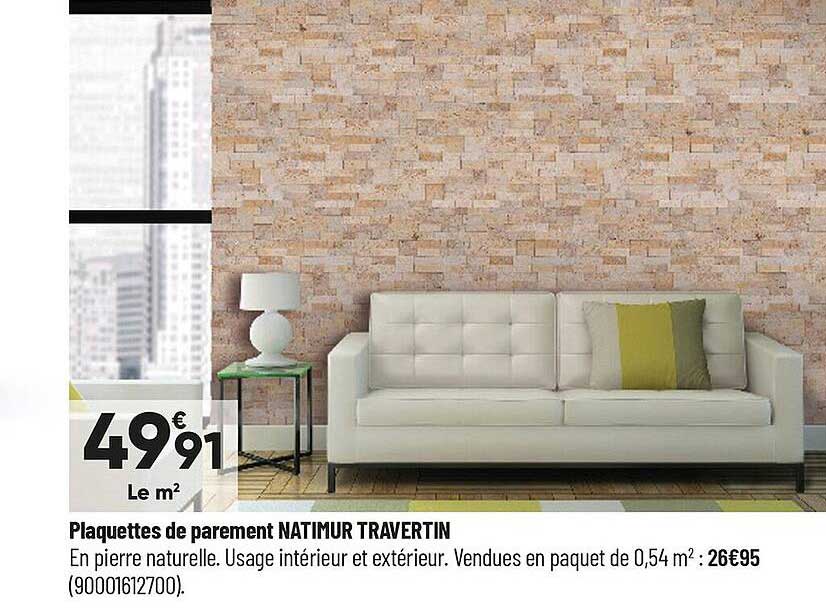 plaquettes de parement natimur travertin