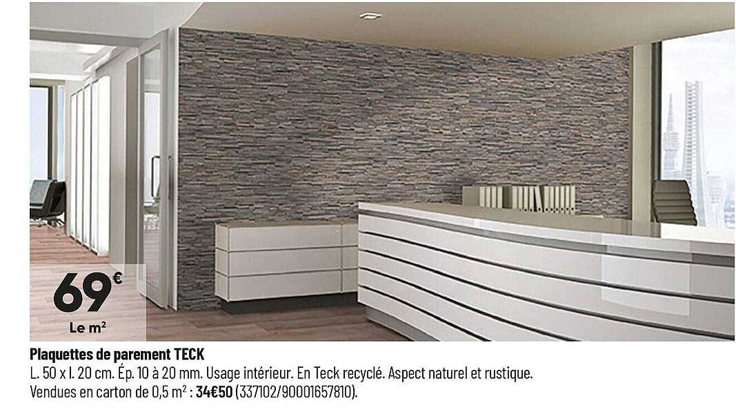 plaquettes de parement teck