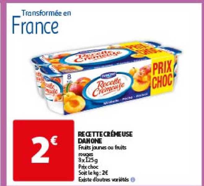 Recette Crémeuse Danone