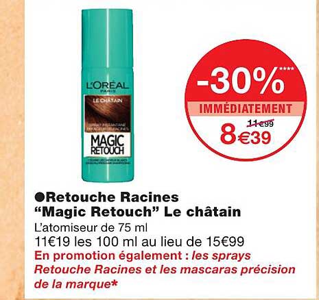 retouche racines "magic retouch" le châtain