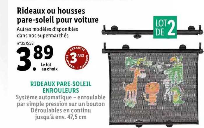 rideaux ou housses pare-soleil pour voiture