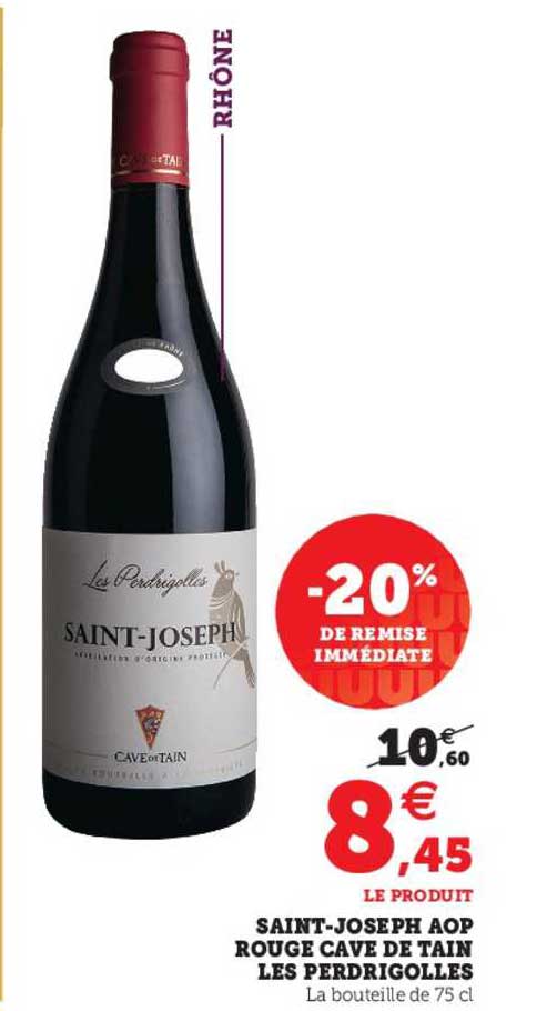 saint-joseph aop rouge cave de tain les perdrigolles